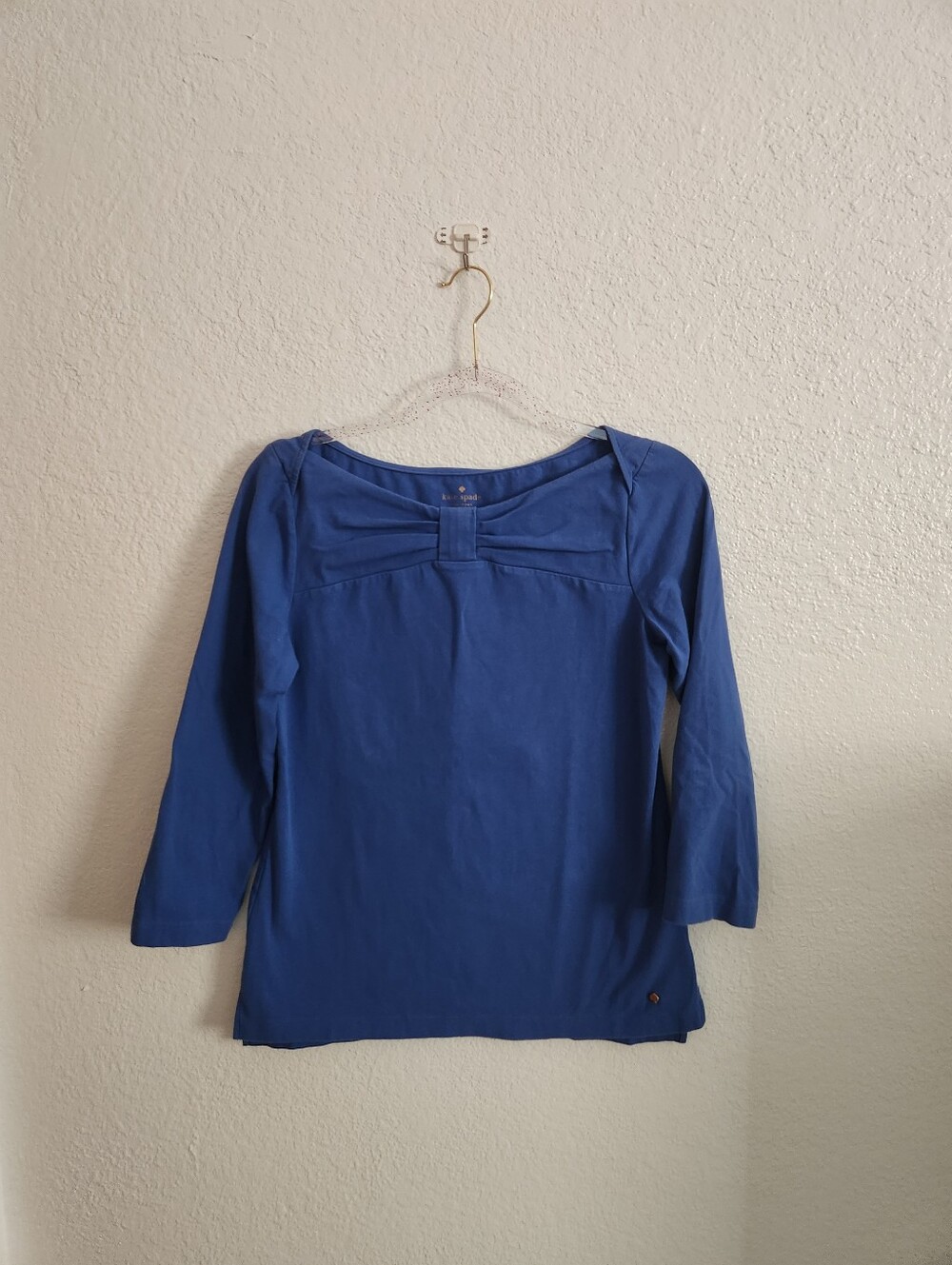 Kate Spade Blue 3/4 Sleeve Shirt